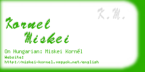 kornel miskei business card